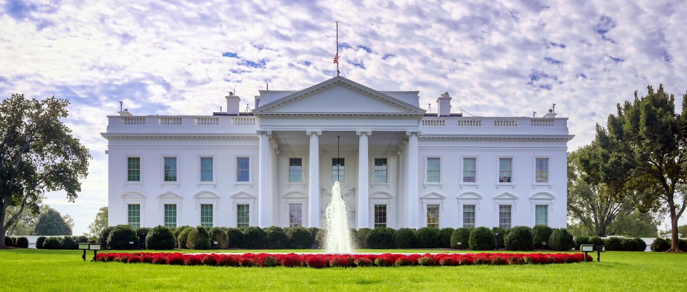 The White House located at 1600 Pennsylvania Avenue in Washington, D.C.
